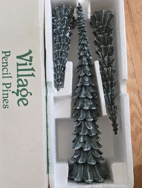 Department 56 Green Pencil Pines Holiday Tree Set